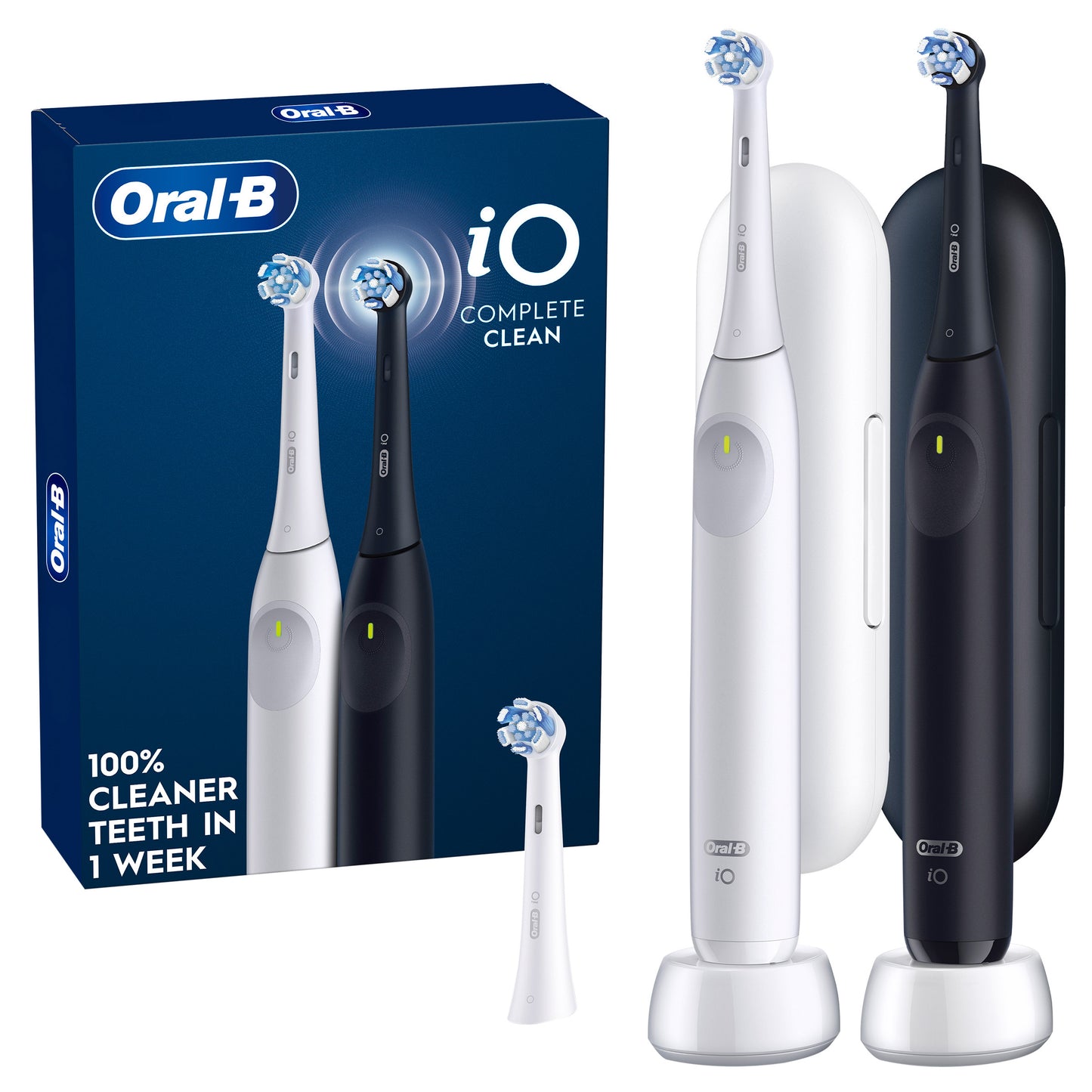Oral-B iO Complete Clean Rechargeable Electric Toothbrush, 2-pack
