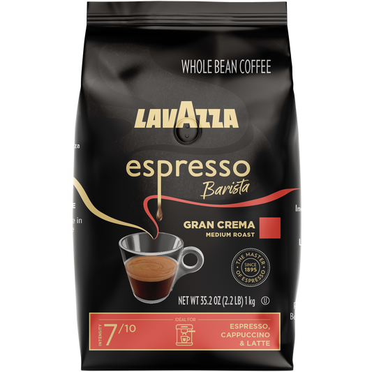Lavazza Espresso Gran Crema Whole Bean Coffee, Medium Roast, 2.2 lbs