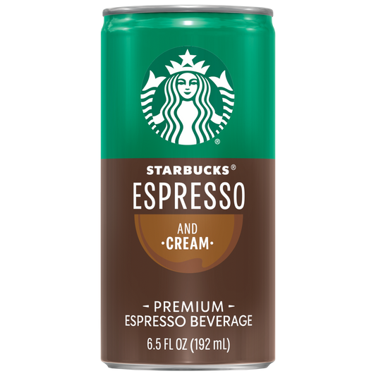 Starbucks Premium Espresso Beverage, Espresso and Cream, 6.5 fl oz, 12 ct