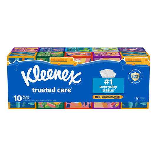 Kleenex Trusted Care Facial Tissue, 2-Ply, 230-count, 10-pack